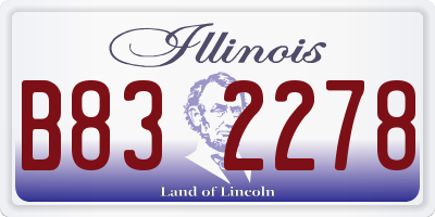 IL license plate B832278
