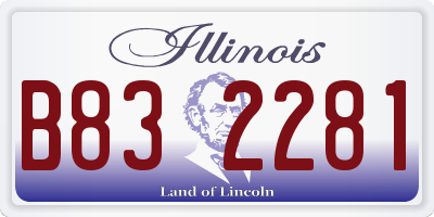 IL license plate B832281