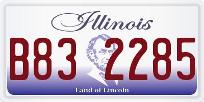 IL license plate B832285