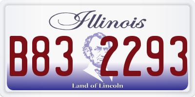 IL license plate B832293