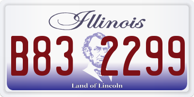 IL license plate B832299