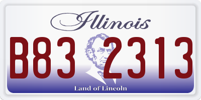 IL license plate B832313