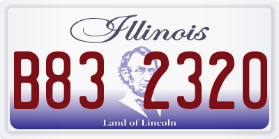 IL license plate B832320