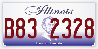 IL license plate B832328