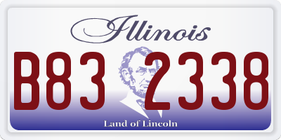 IL license plate B832338