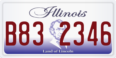 IL license plate B832346