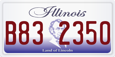IL license plate B832350