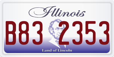 IL license plate B832353