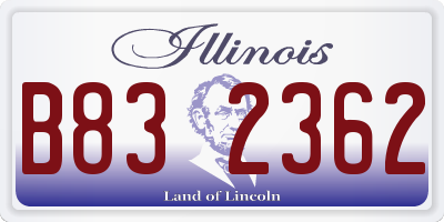 IL license plate B832362