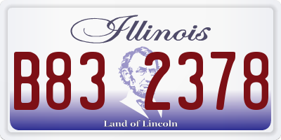 IL license plate B832378