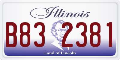 IL license plate B832381