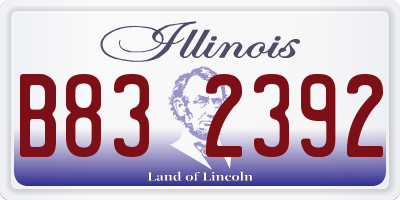 IL license plate B832392