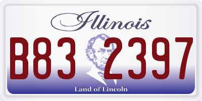 IL license plate B832397
