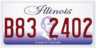 IL license plate B832402