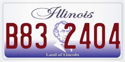 IL license plate B832404