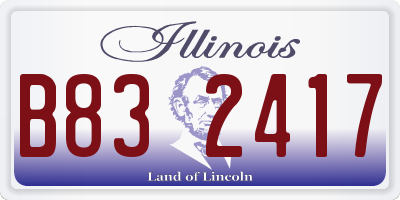 IL license plate B832417
