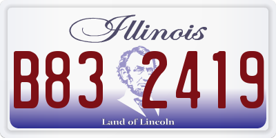 IL license plate B832419