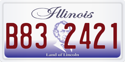 IL license plate B832421
