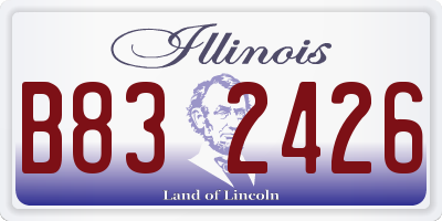 IL license plate B832426