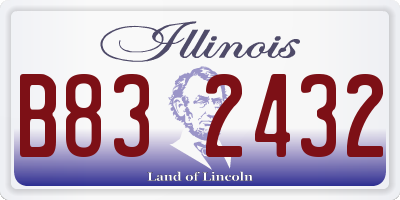 IL license plate B832432