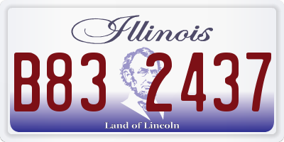 IL license plate B832437