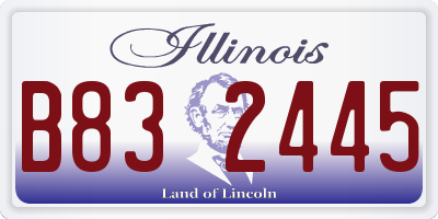IL license plate B832445