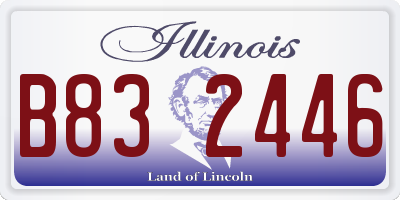 IL license plate B832446