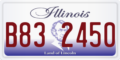 IL license plate B832450