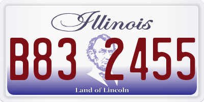 IL license plate B832455