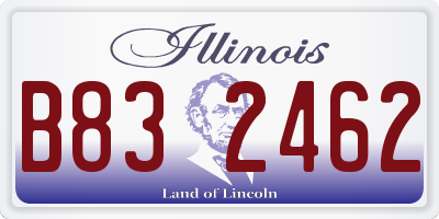 IL license plate B832462
