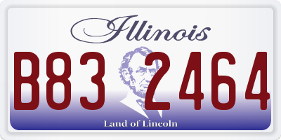 IL license plate B832464