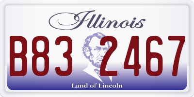 IL license plate B832467