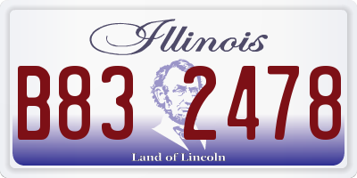 IL license plate B832478