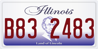 IL license plate B832483