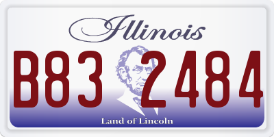 IL license plate B832484