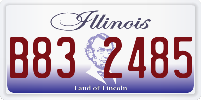 IL license plate B832485