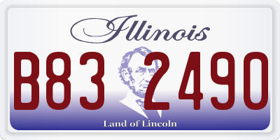 IL license plate B832490