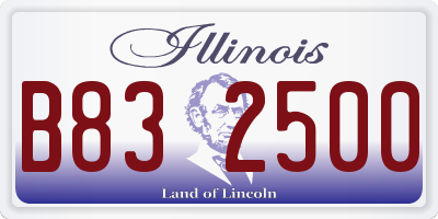 IL license plate B832500