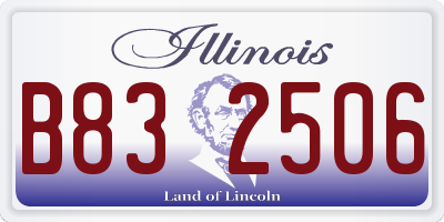 IL license plate B832506