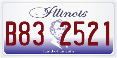 IL license plate B832521