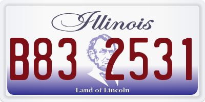 IL license plate B832531