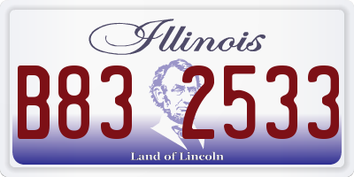 IL license plate B832533