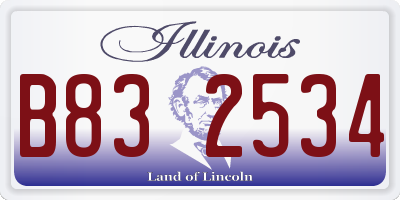 IL license plate B832534