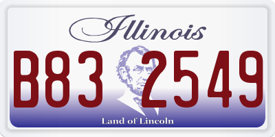 IL license plate B832549