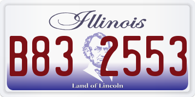 IL license plate B832553