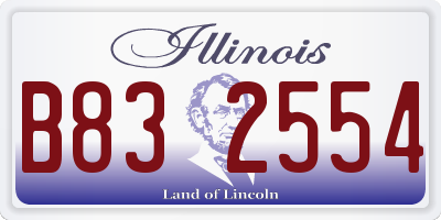 IL license plate B832554