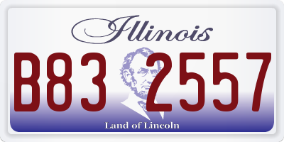 IL license plate B832557