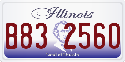IL license plate B832560