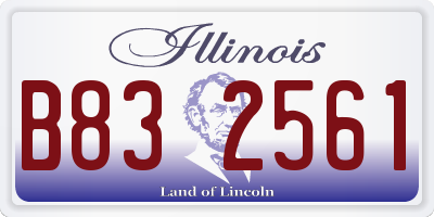 IL license plate B832561