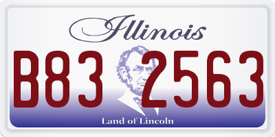 IL license plate B832563